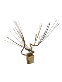 Curtis Jere Mid Century Modern Brass Sculpture With Marble Base