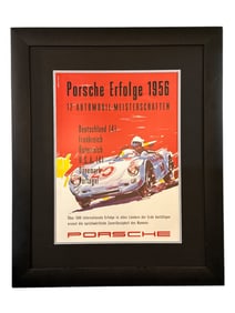 Original 1956 Vintage Porsche Erfolge Poster