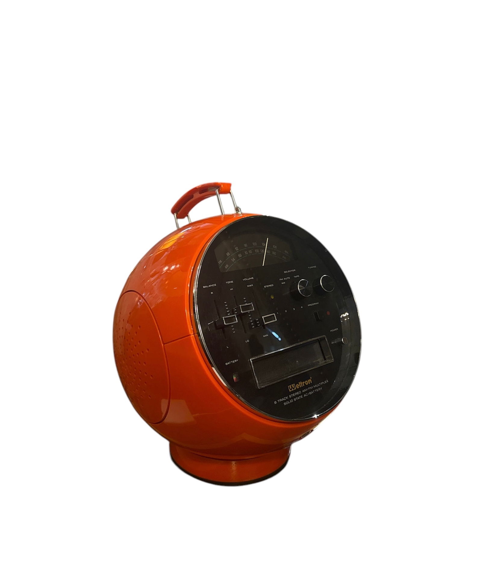 Vintage Model 2001 Orange Weltron Radio & 8 Track Iconic Space Age Ball Stereo P (1 of 7)