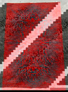 Mid Century Modern hand Made Zeki Muren Rug: Mid Century Modern hand Made Zeki Muren Rug. Measures approx - 76 wide x 113 long