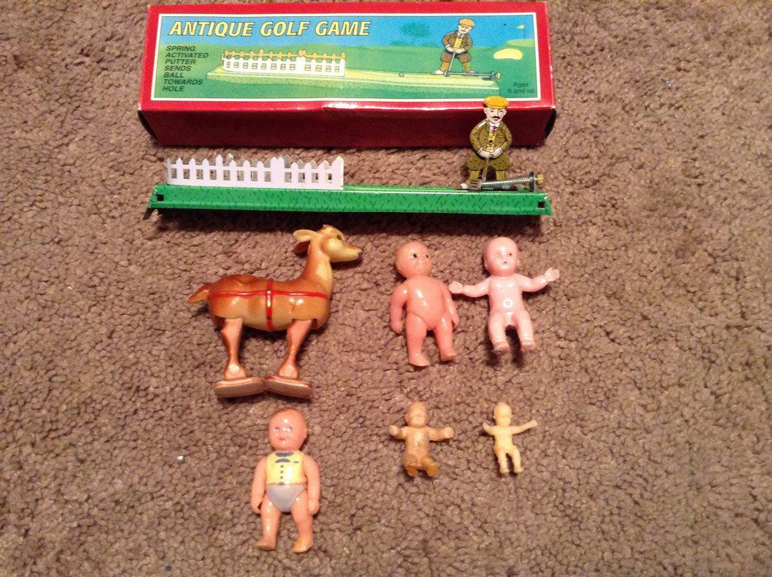 Vintage Tin Toys, Plastic Babies and Reindeer (1 of 1)