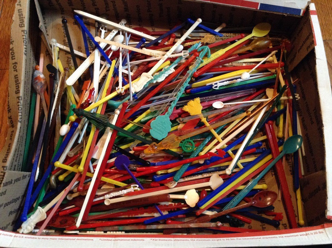 Early Advertising plastic drink stirrers (1 of 1)