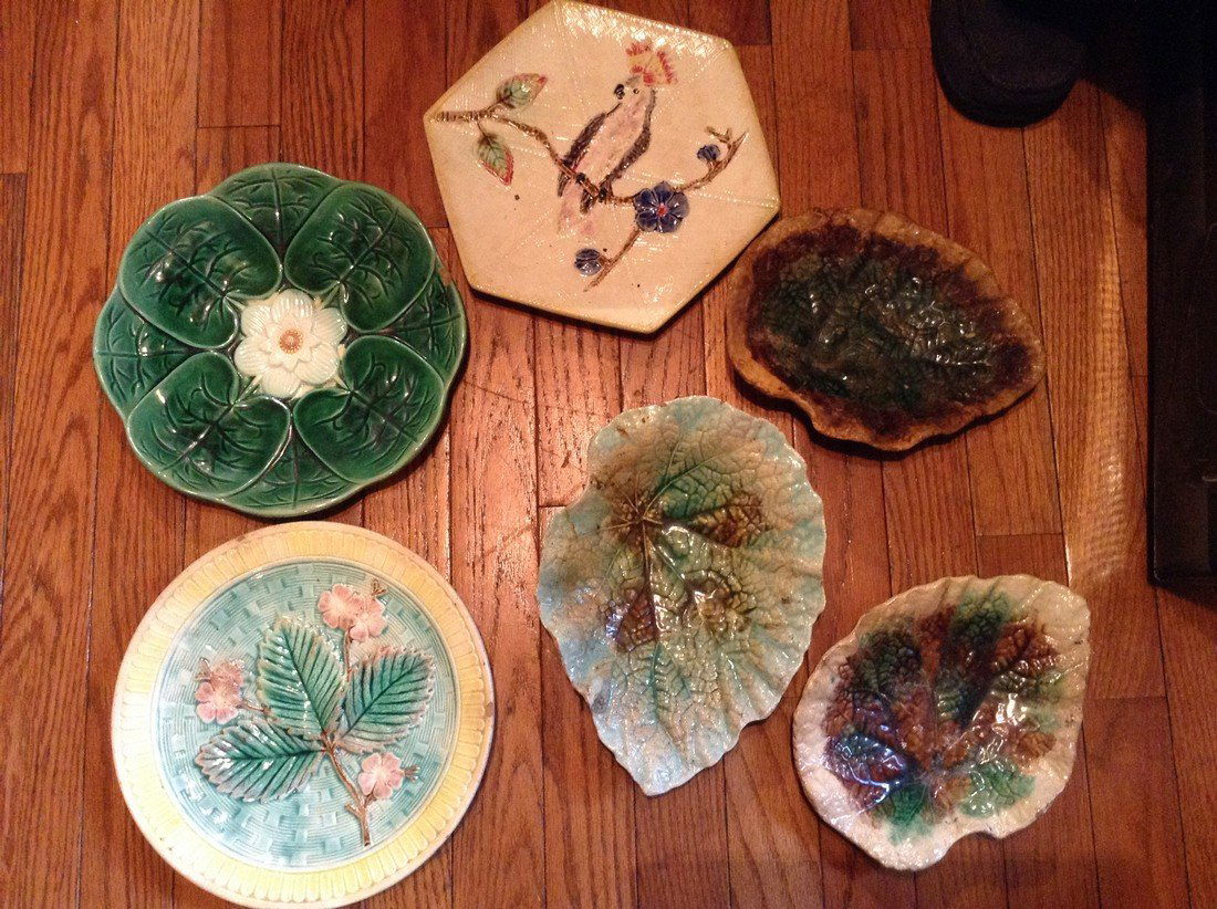Majolica assortment of plates & wall hangings (1 of 1)