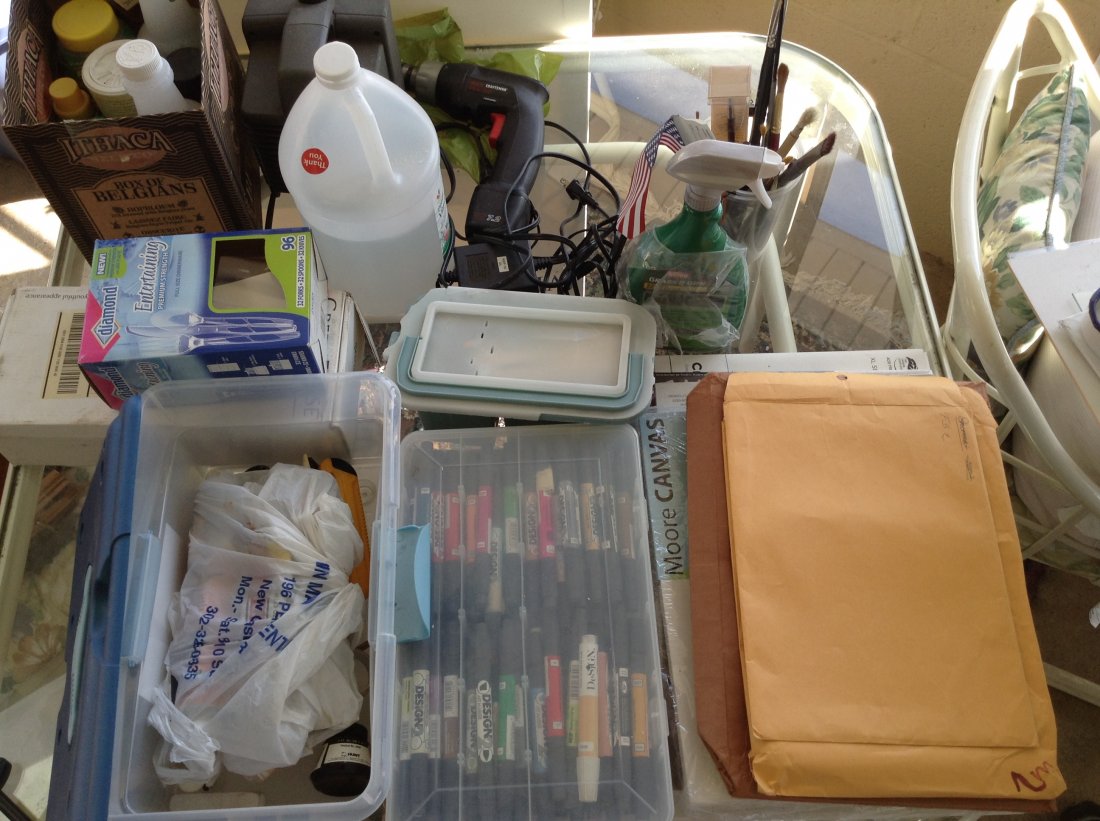 Contents of patio table (1 of 2)