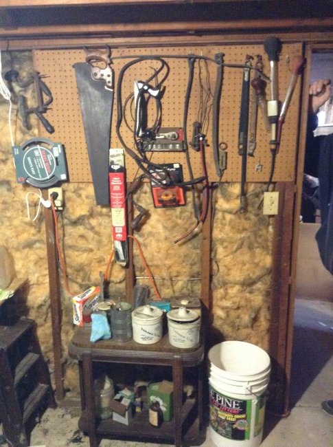 Complete Contents of wall - Vintage Tools and more (1 of 4)
