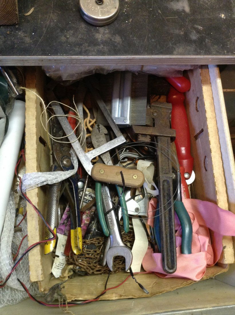 Complete contents of work bench in drawers and cabinets (1 of 8)