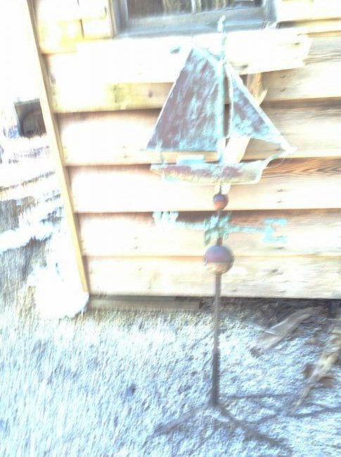 Copper sailboat weather vane. (1 of 2)
