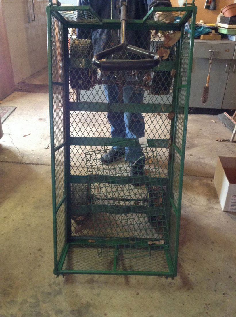 John Deer Lawn cart all steel with fold down sides: John Deer Lawn cart all steel with fold down sides; like new