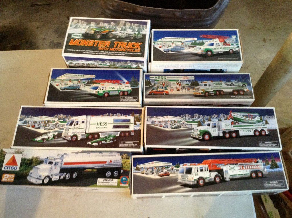 Lot of 8 new in box trucks; 7 Hess trucks and 1 Citgo (1 of 1)