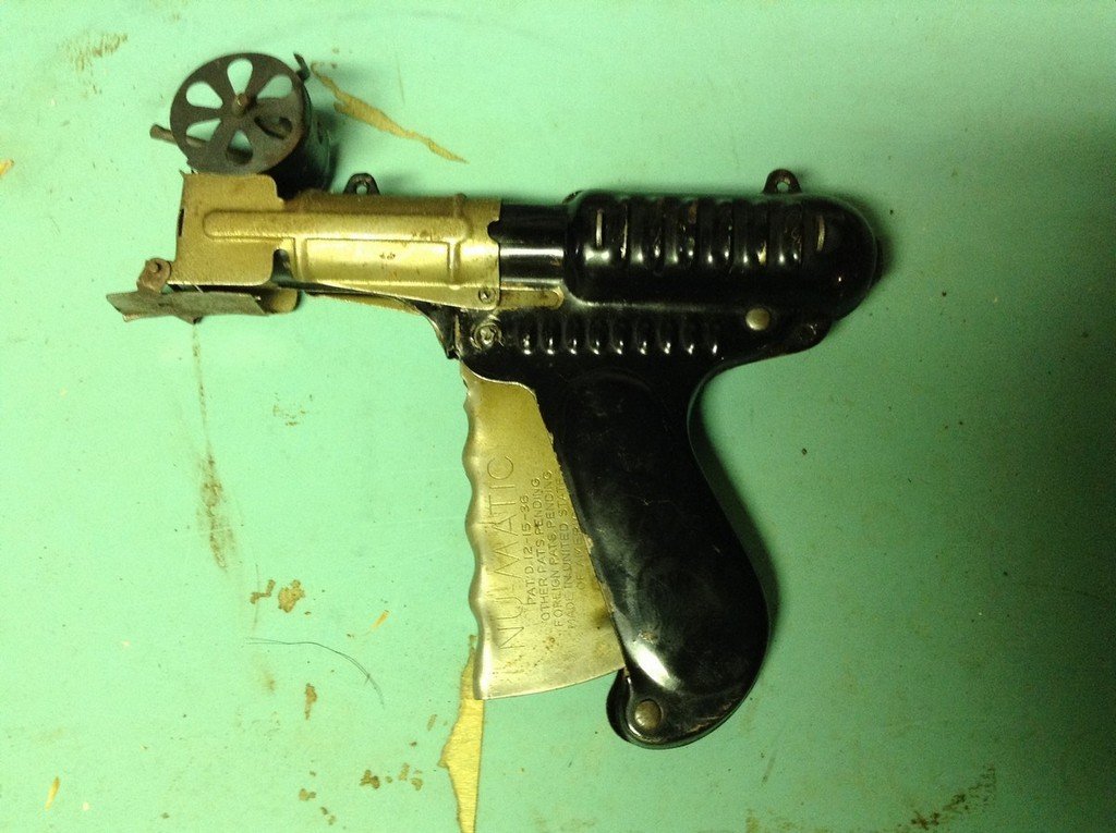Numatic Cap Gun: Numatic Cap Gun as seen in photo. Patent date 12/15/36
