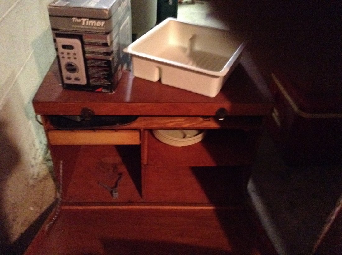 Wood Camping box , timer, and coleman camping items (1 of 3)