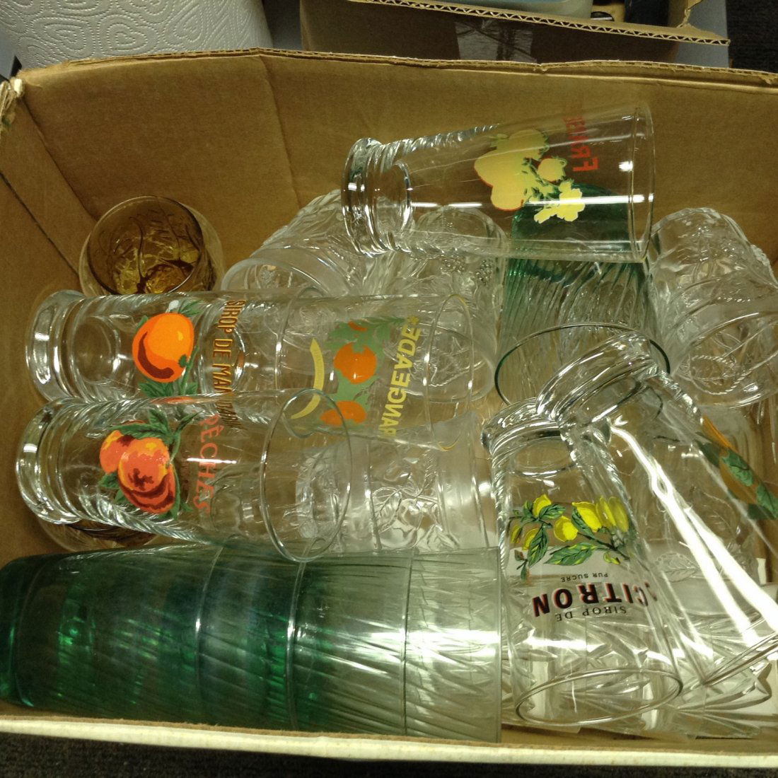 box full of mid-century glassware (1 of 1)