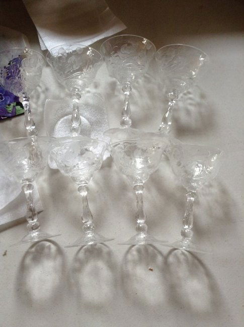 Lot of 8 Crystal goblets (1 of 1)