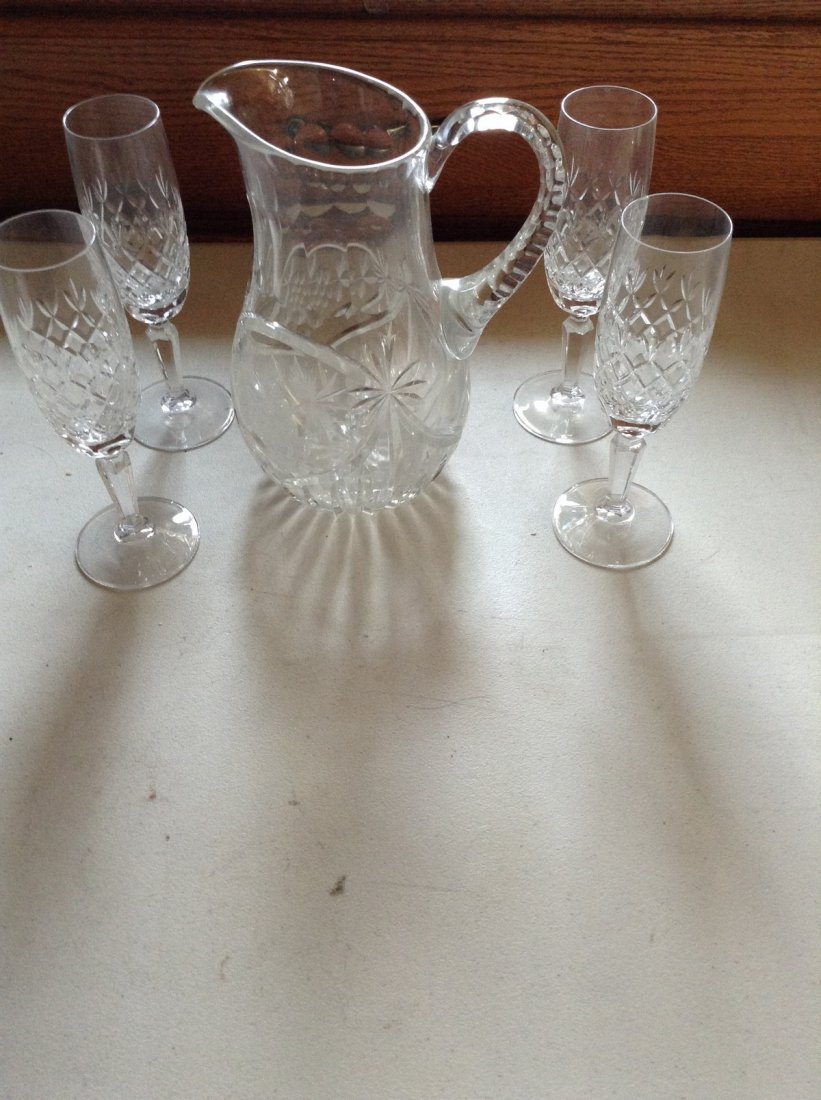 Leaded Crystal Pitcher and goblets (1 of 1)