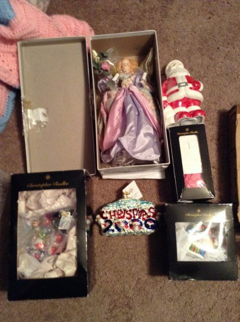 4 Radko Christmas Ornaments; Santa figure and a (1 of 1)