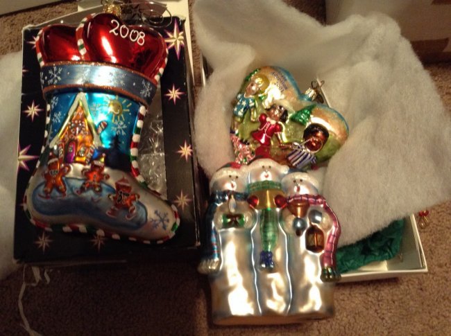 Lot of 3 Radko Christmas Ornament with tags: Lot of 3 Radko Christmas Ornament with tags; perfect condition