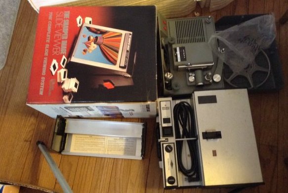 Slide Projector/ movie projector and screen (1 of 2)