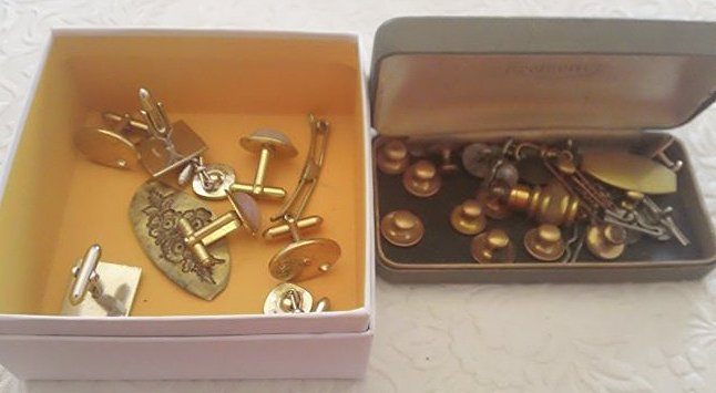 Vintage Cuff links and collar buttons (1 of 1)