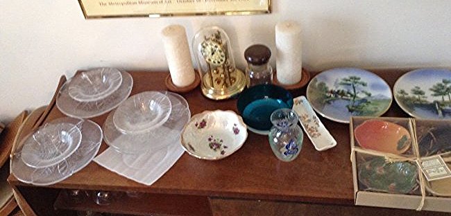 Top of credenza: Top of credenza: as seen in photo