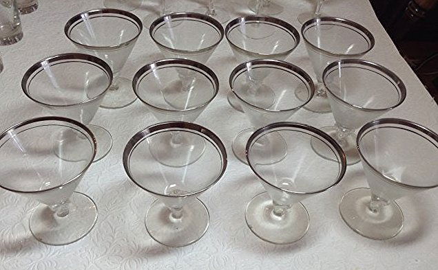 Mid century silver trimmed barware 12: Dorothy Thorpe (1 of 1)