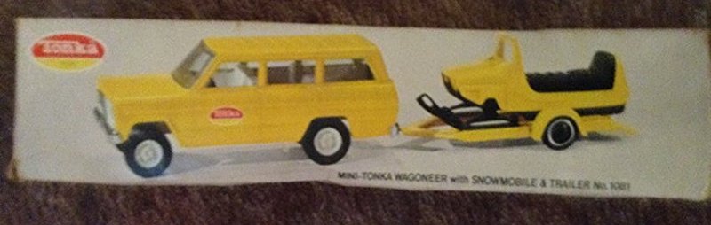 Mini-Tonka Wagoneer with Snowmobile in the box: Mini-Tonka Wagoneer with Snowmobile in the box: as seen in photo
