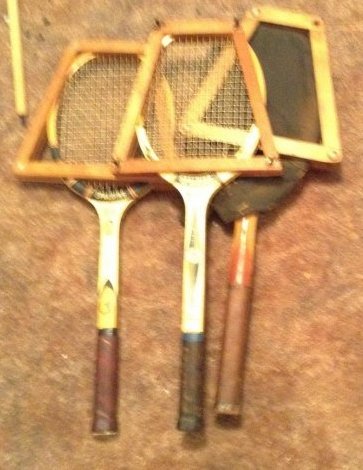 Vintage Tennis rackets: Vintage Tennis rackets: as seen in photo