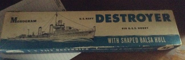 Monogram: US Navy Destroyer U.S.S. Hobby model: Monogram: US Navy Destroyer U.S.S. Hobby model; not put together