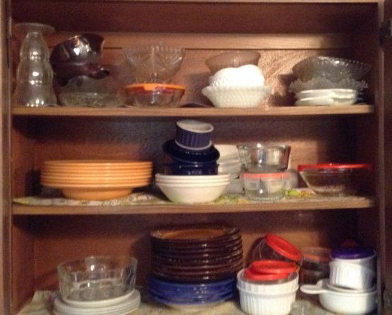 Misc glassware in kitchen cabinet (1 of 1)