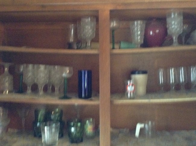 Crystal golbets, mickey mouse club glass, tea pots and: Crystal golbets, mickey mouse club glass, tea pots: as seen in photo