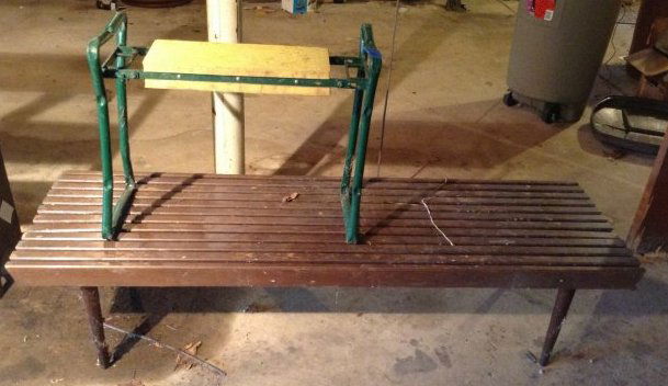 Mid century bench & planter (1 of 1)