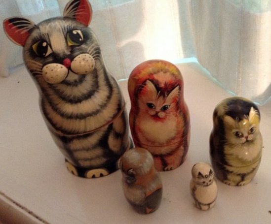 Signed by Artist Russian Nesting Dolls: Signed by Artist Russian Nesting Dolls: as seen in photo