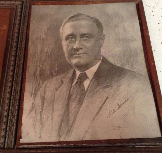 Signed Roosevelt Pencil drawing photo (1 of 1)