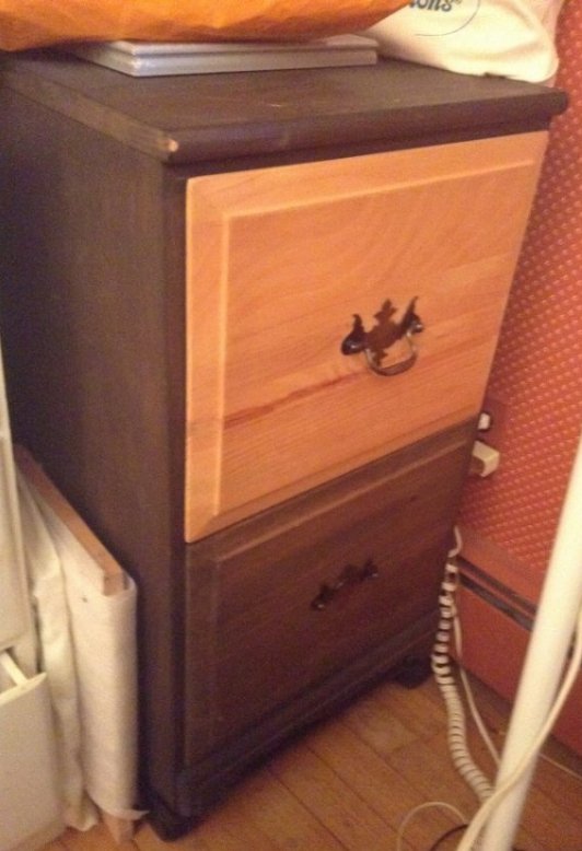 2 draw wooden file cabinet (1 of 1)