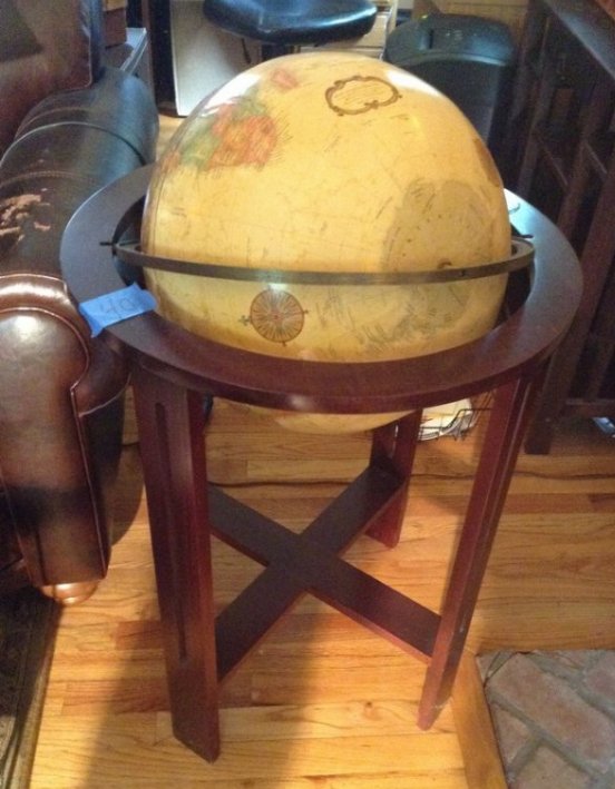 Replogle World globe on wooden stand (1 of 2)