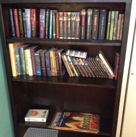 Three shelves of books (1 of 2)