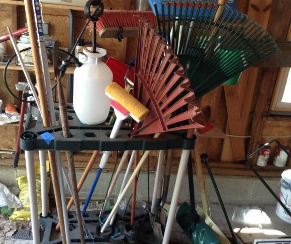 Lot of  15 long handled gardening tools - Rakes, (1 of 2)