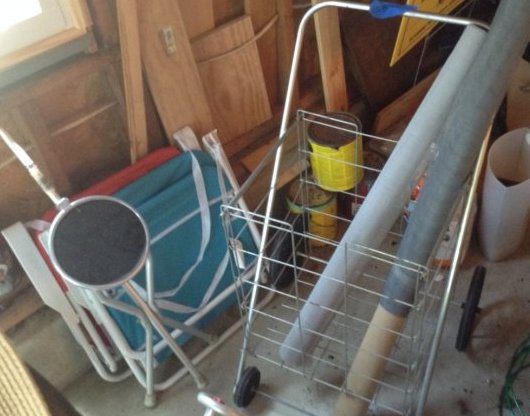 Lot of beach chairs, portable metal stool and metal (1 of 1)