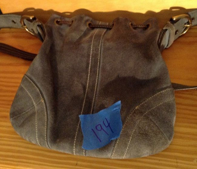 Vintage Coach bag - gray suede (1 of 2)