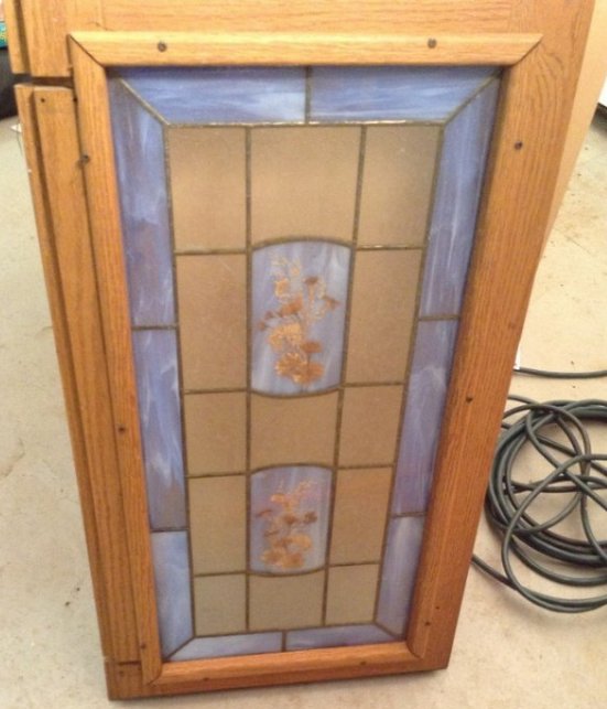 Framed Stained Glass Window 28 Inches X 15 Inches