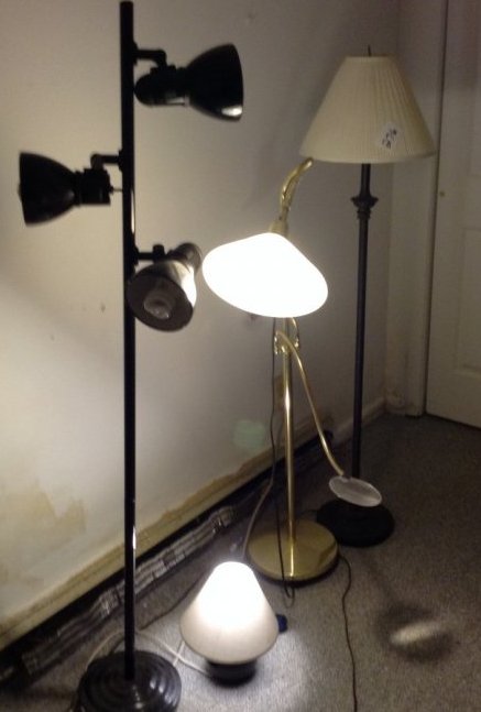 Lot of metal lamps - Reading lamp with holder and (1 of 1)