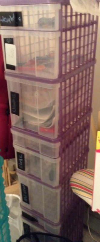 6 tier Drawer unit with craft supplies: 6 tier Drawer unit with craft supplies: as seen in photo