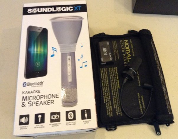 Blue Tooth Microphone , speaker & solar Panal: Blue Tooth Microphone , speaker & solar Panal: as seen in photo