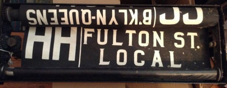 1940'S NYC SUBWAY ROUTE SIGN COMPLETE (1 of 1)