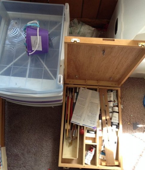 Artist Kit Easel, brushes, paints and more (1 of 1)