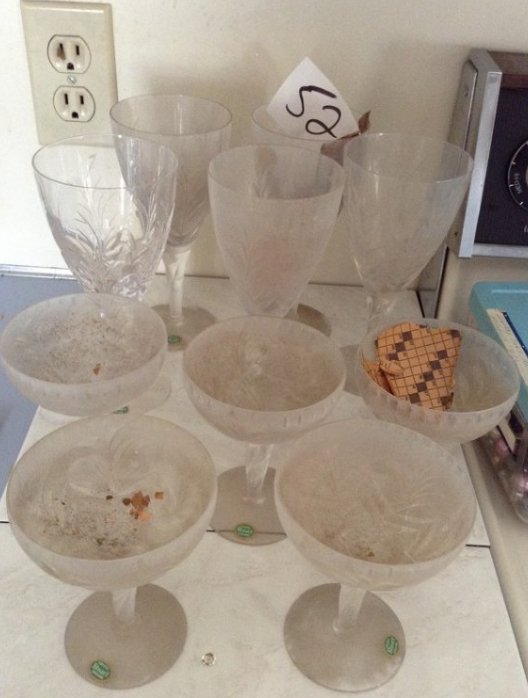 Stuart Polish crystal stemware: Stuart Polish crystal stemware: as seen in photo