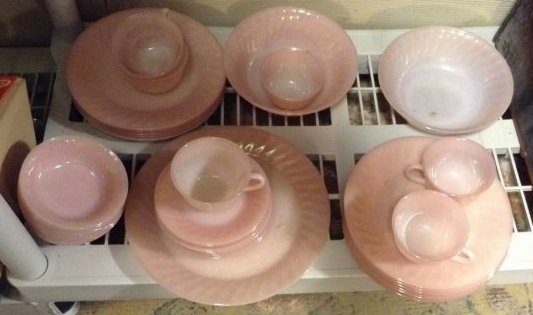 fire king pink swirl dinnerware (1 of 1)