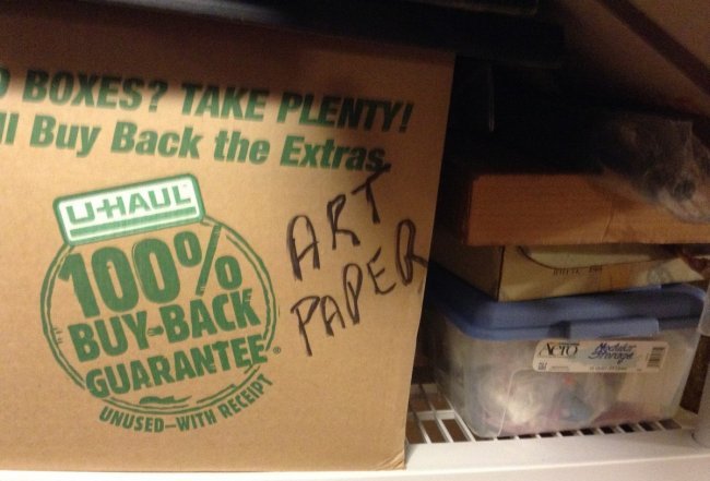 shelf lot with crafting items (1 of 1)