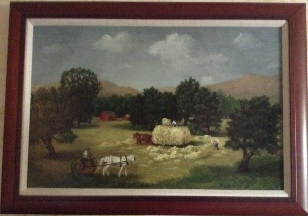 Russell Lee - Wood Stock Oil on canvas (1 of 2)