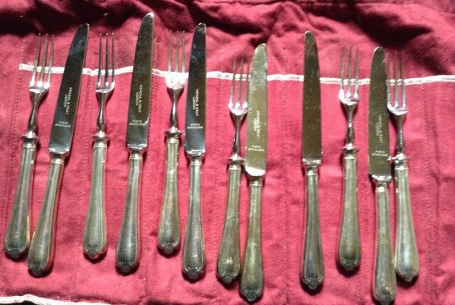 Kendal & Dent Knife and fork setting 4/6 (1 of 1)