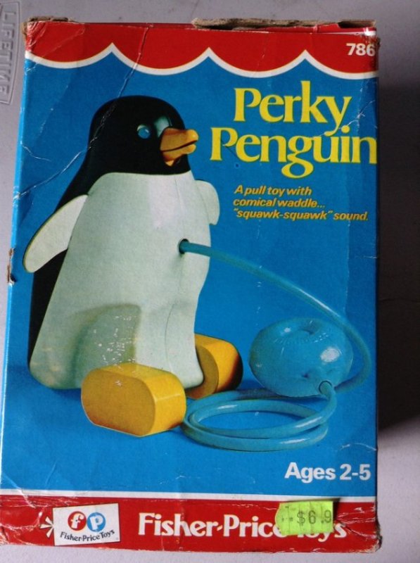 In Box Perky Penguin Fisher Price 786 Complete (1 of 1)